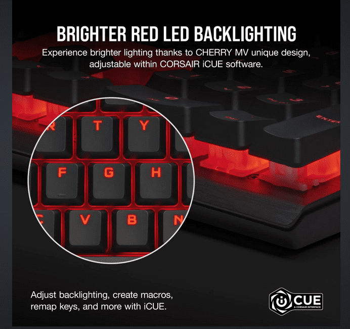 Teclado mecánico Corsair K60 PRO — LED rojo - Imagen 2