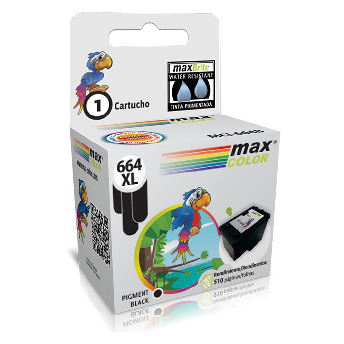 Cartucho tinta alternativo para HP 662 MAXCOLOR Negro