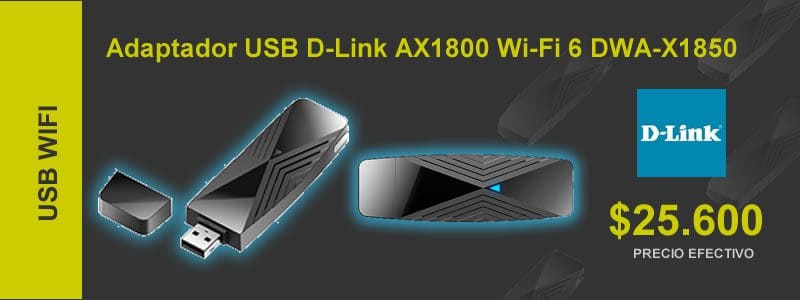 Adaptador USB DLink AX1800WIFI 6 DWA X1850